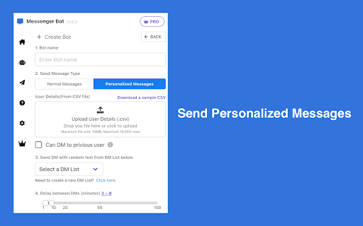 Messenger Bot - Automate Message Sender