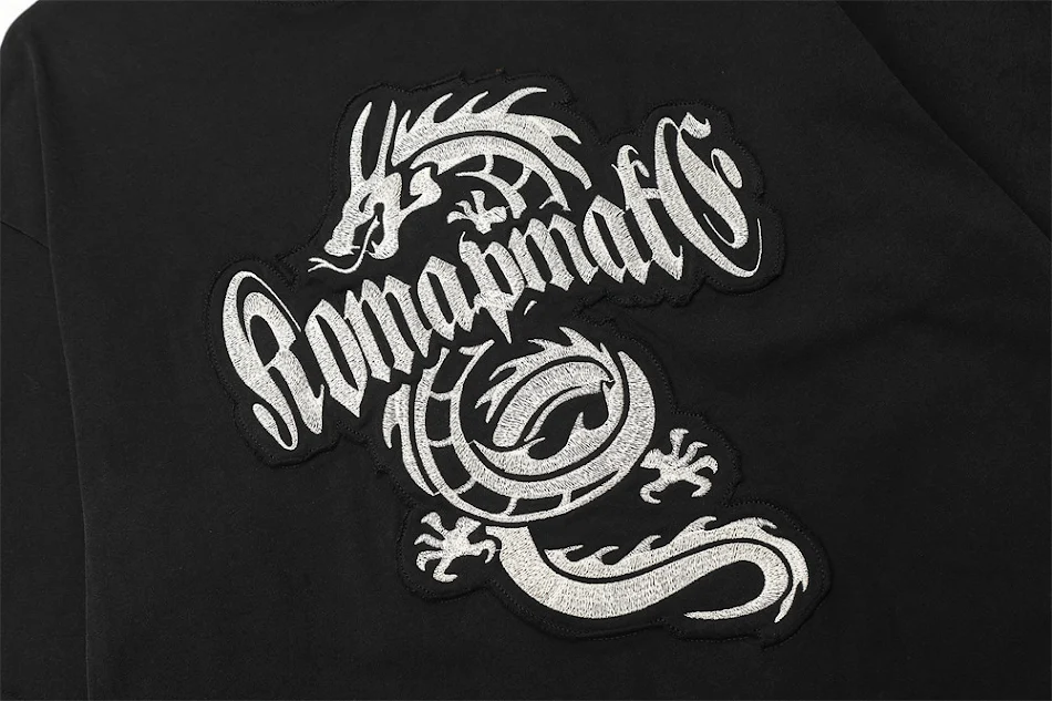 T-shirt homme décontractée d'été avec motif dragon, respirante et confortable, idéale pour un style décontracté et tendance pendant la saison estivale.