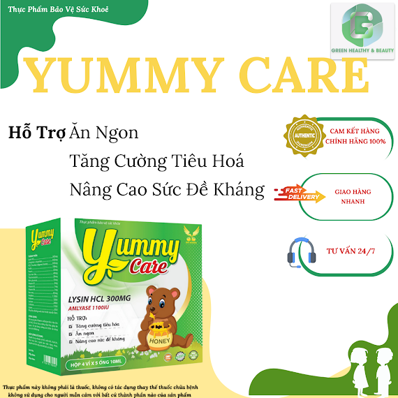 Tpbvsk - Yummy Care (Gấu) - Syrup Hỗ Trợ Ăn Ngon, Tăng Cường Tiêu Hóa