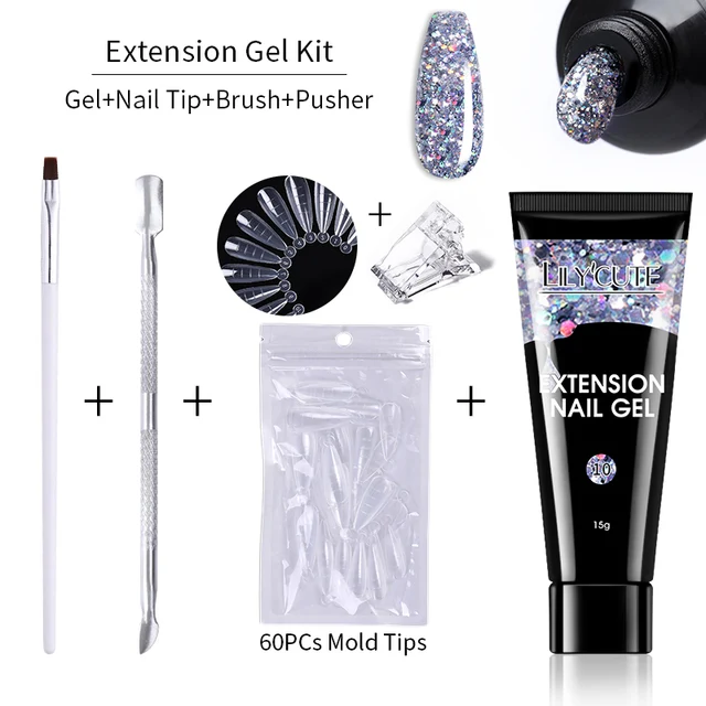 15ml Gel Set za Nadogradnju Noktiju Soak Off UV Akril Jednostavna Primena i Uklanjanje Savršen Manikur