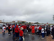 Striking Nehawu members are demanding pay increases.