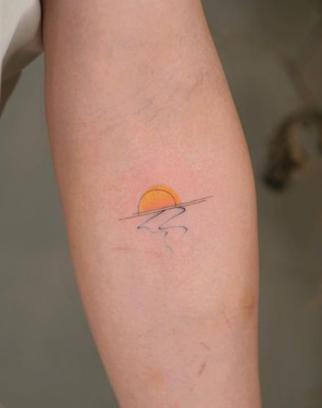 Sunrise Tiny Tattoos Women Minimalist