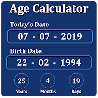 Age Calculator by Date of Birth Days Months