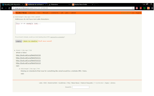 Hacker News Drafts