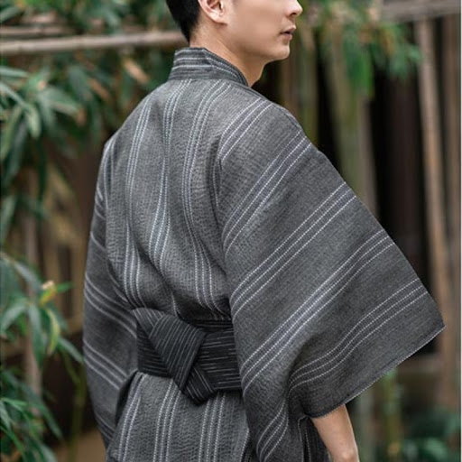 Title 3, Mens Kimono Samurai Robe Bathrobe Japanese Sty...
