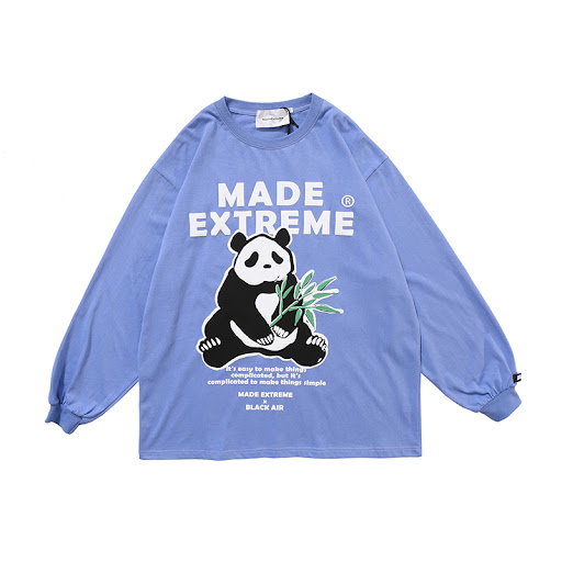 Title 6, Panda print loose oversize long sleeves