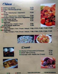 Bowlers' Den menu 1