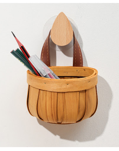 Title 6, Handwoven wall mounted bamboo basket for stylis...
