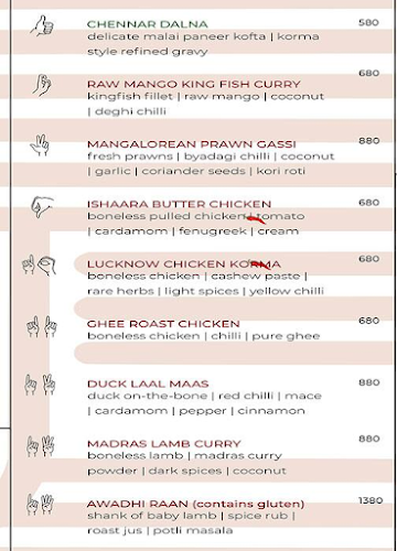 Ishaara menu 