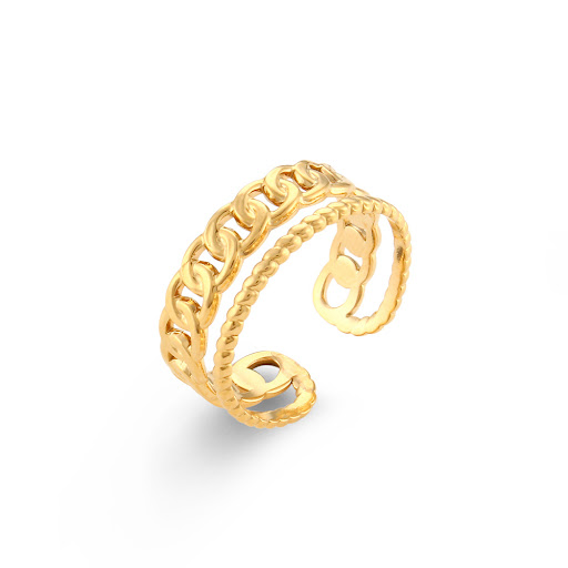 Title 7, Stainless steel multi-style ring with hollow te...