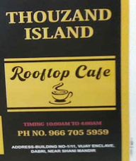 Thouzand Island Rooftop Cafe menu 1