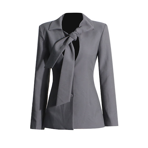Title 7, Womens V-neck Lace-up Single-breasted Blazer –...