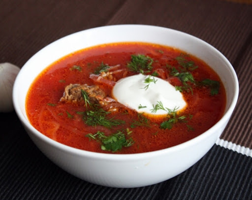 Борщ с мясом(500 гр)