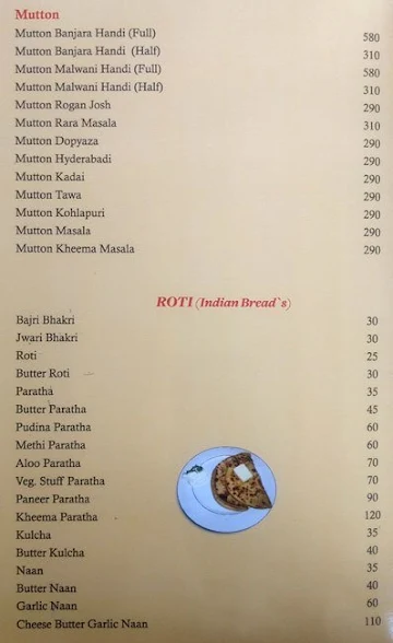 Garva menu 