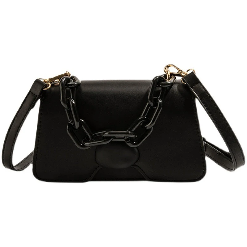 Bolsa feminina de corrente, popular no verão, estilo blogueira, design oceânico, perfeita para looks casuais e sofisticados, versátil e charmosa.