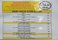 Dapoer Kasih menu 1