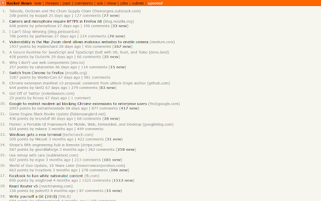 HN Comments Owl chrome extension