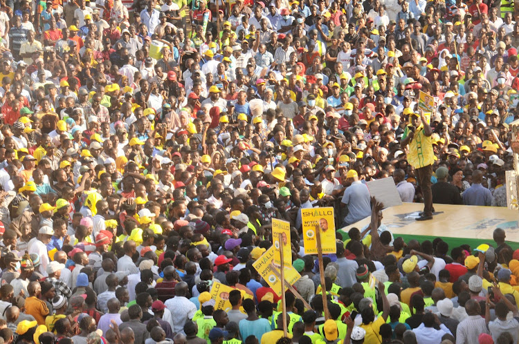 Deputy President William Ruto at the Tononoka rally in Mombasa on Saturday