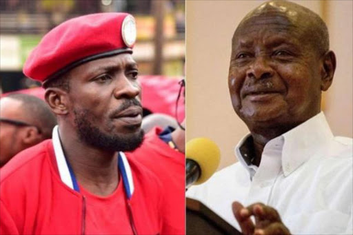 Uganda's Bobi Wine, President Yoweri MusevenI/COURTESY