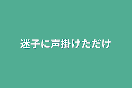 迷子に声掛けただけ