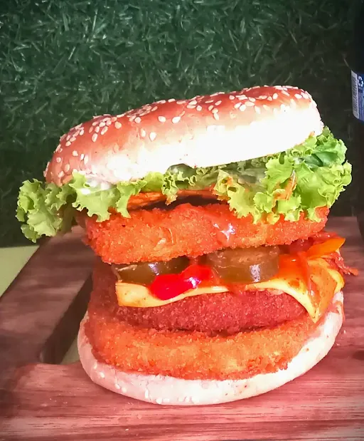 Crispy Fryers Paneer Double Burger [Jumbo]