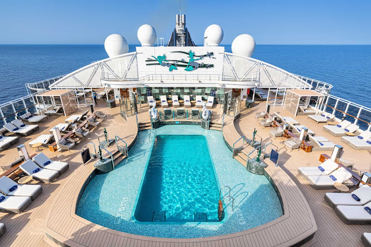 Guests at the MSC Yacht Club get access to a private pool and sundeck on MSC Seashore. 