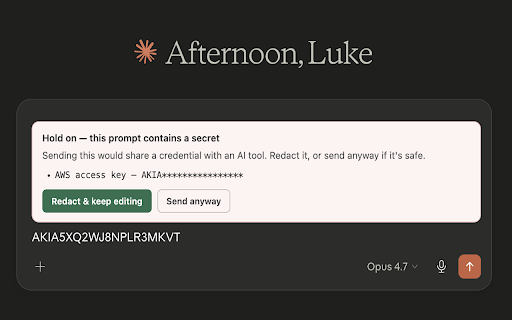 Wyloc — Prompt Secret Guard screenshot 1