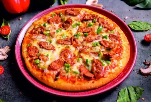 Mutton Sausage Capsicum Onion Pizza