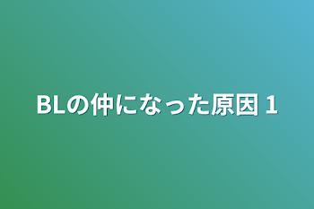 BLの仲になった原因  1