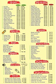 Rolls Xpress Original menu 1