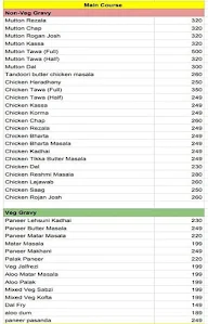 Mughal Delicacy menu 2