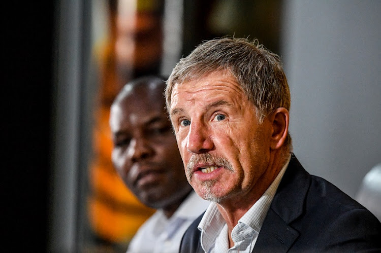 Stuart Baxter (coach) of Bafana Bafana during the South African national soccer team press conference at SAFA House on May 02, 2019 in Johannesburg, South Africa.