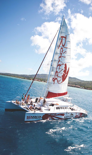 Jamaica-Montego-Bay-Cat-Reggae.jpg - A catamaran outing in Montego Bay, Jamaica.