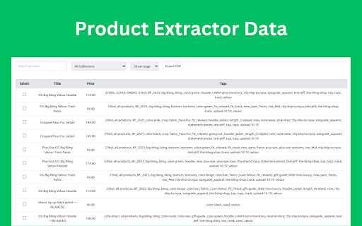 Shopify Product Extractor