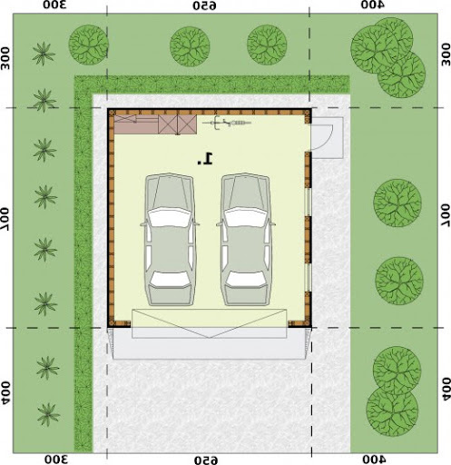 G350 Szkielet Drewniany Budynek Gospodarczy - Rzut parteru