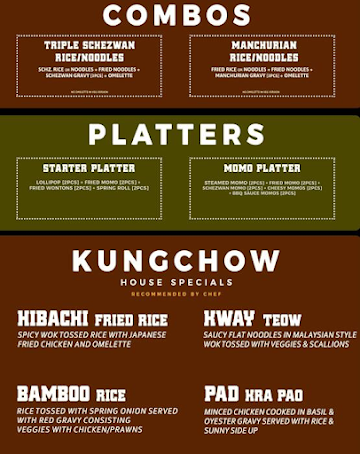 Chinese Chow menu 