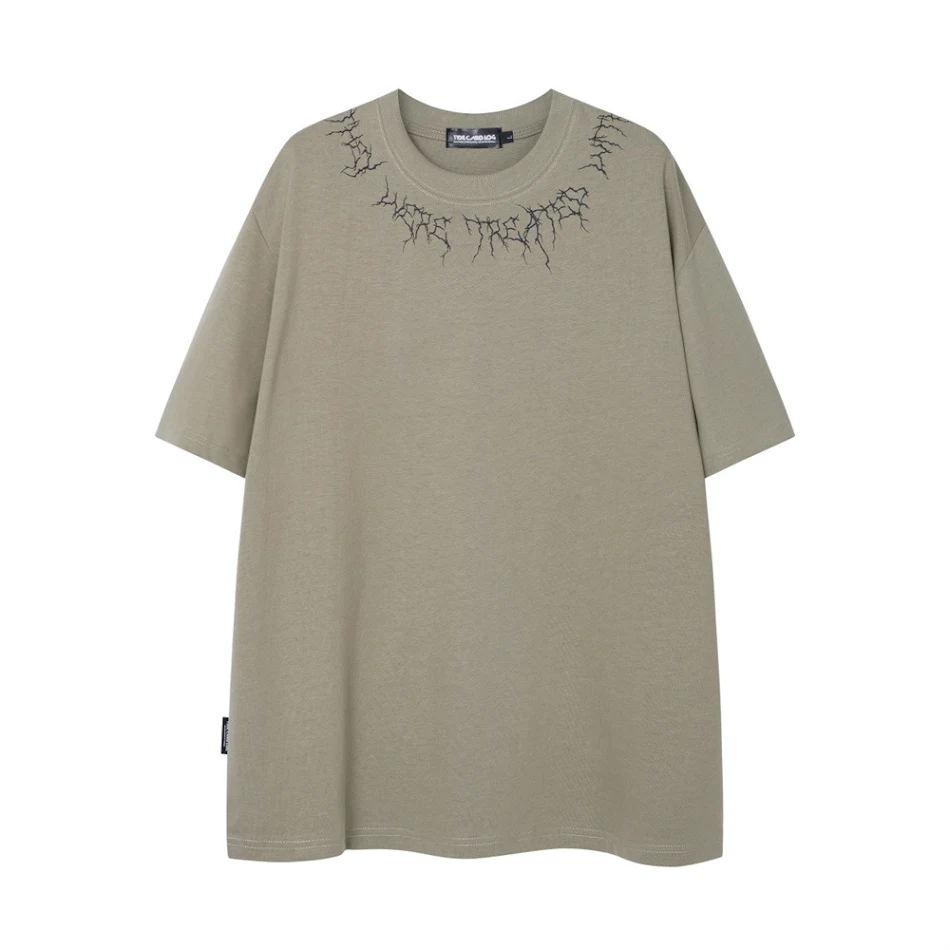 Heren T-shirt met statue print korte mouw