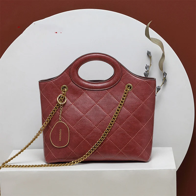Nieuwe dames tas, modieus, Ins-stijl, Lingge-design met ketting, eenvoudig en elegant, ideaal voor dagelijks gebruik en speciale gelegenheden.