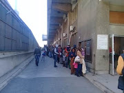 The queue at the Cape Town Refugee Reception Office in Cape Town on Tuesday. 