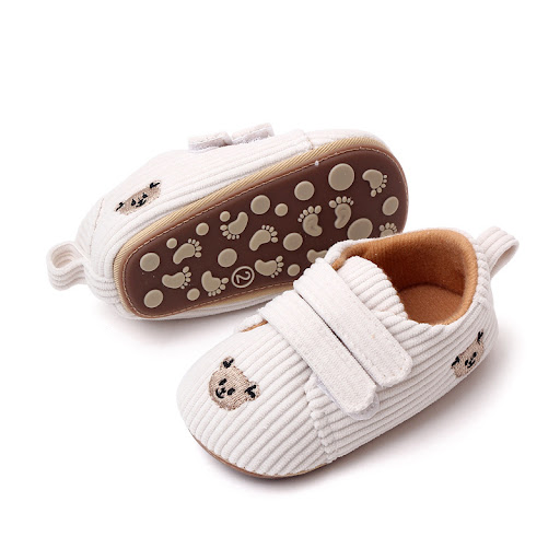 Title 5, Embroidered Little Bear Baby Shoes Double Velcr...