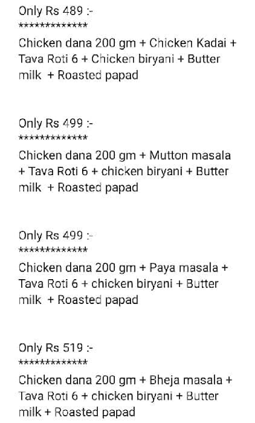 New Maratha Nonveg Hotel menu 