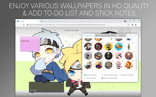 Naruto Chibi Wallpapers Custom New Tab