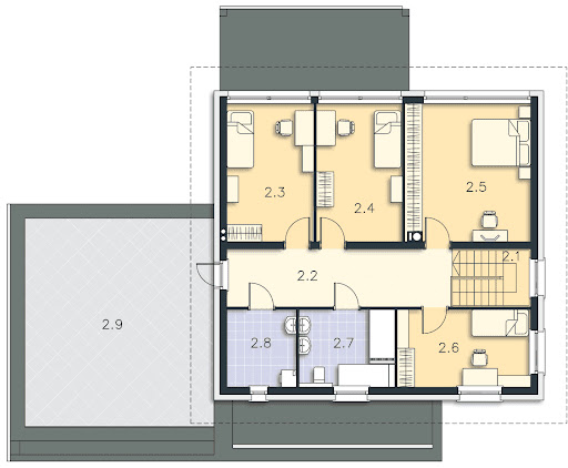 Carrara III DCP332b - Rzut piętra