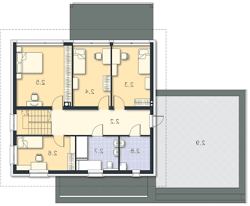 Carrara III DCP332b - Rzut piętra