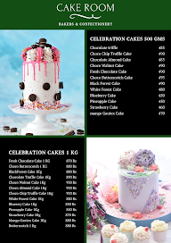 Cake Room menu 1