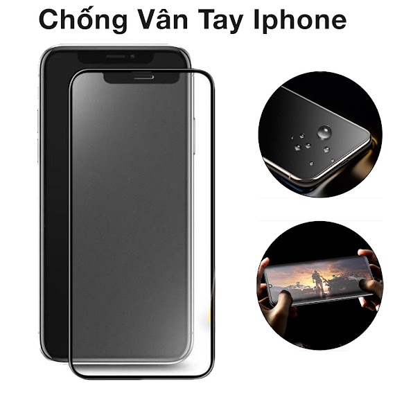 Kính Cường Lực Chống Vân Tay Iphone 14 Pro Max 13 Promax 12 11 Se 7 8 6 6S Plus X Xs Xsmax Full Màn Nhám Ag [Cvt]