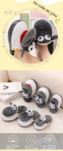 Title 5, Sheep Slippers Plush Cotton Winter Thermal Home...