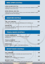 Spize Kitchen and Bar menu 2