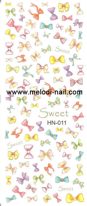 Bow Knot Water Decals Transfer Nail Sticker