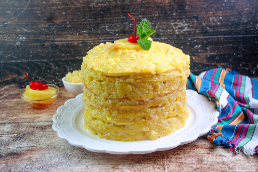 Nine Layered Pineapple Cake ready to be sliced.